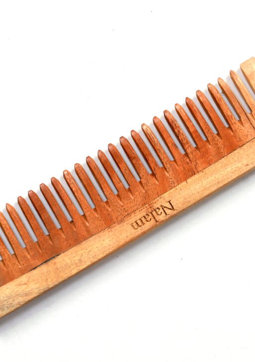 Neem wooden comb wide teeth