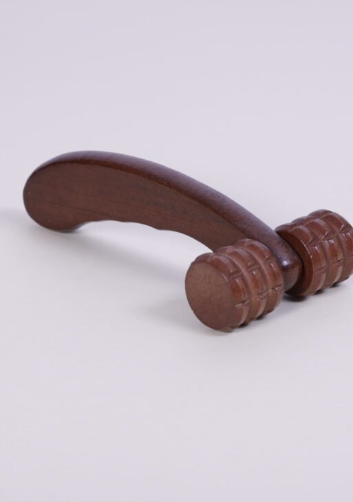 Wooden handle body massage  two roller