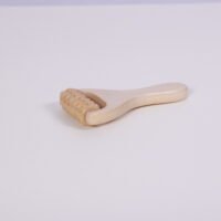 Wooden two roller body massage with  curve handle