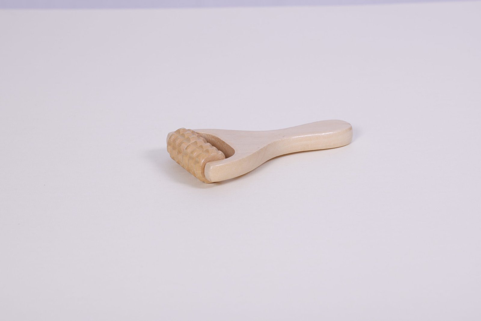 Wooden two roller body massage with  curve handle