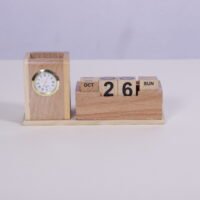 Wooden rolling table calender