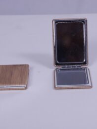 Wooden bamboo travel mirror