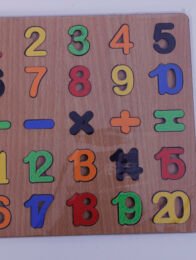 Wooden numbers board