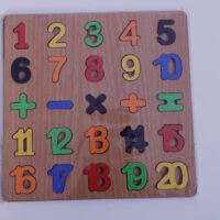 Wooden numbers board