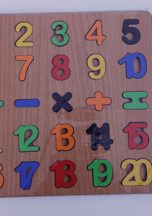 Wooden numbers board
