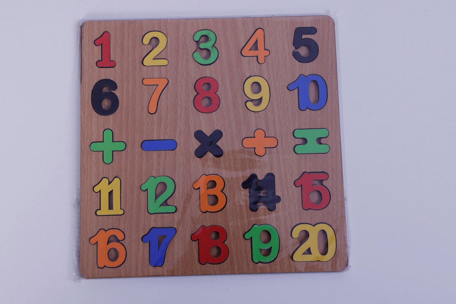 Wooden numbers board