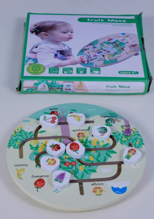 Wooden Fruit Maze Concentration Toys