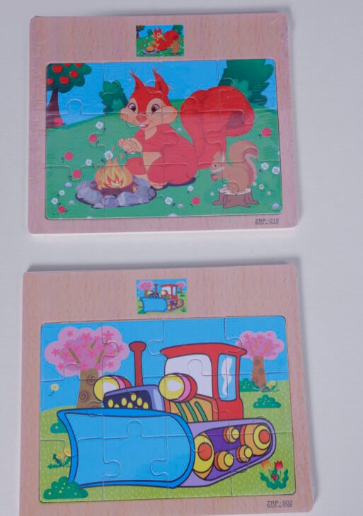 Wooden concentration puzzle match toys Rectangle models