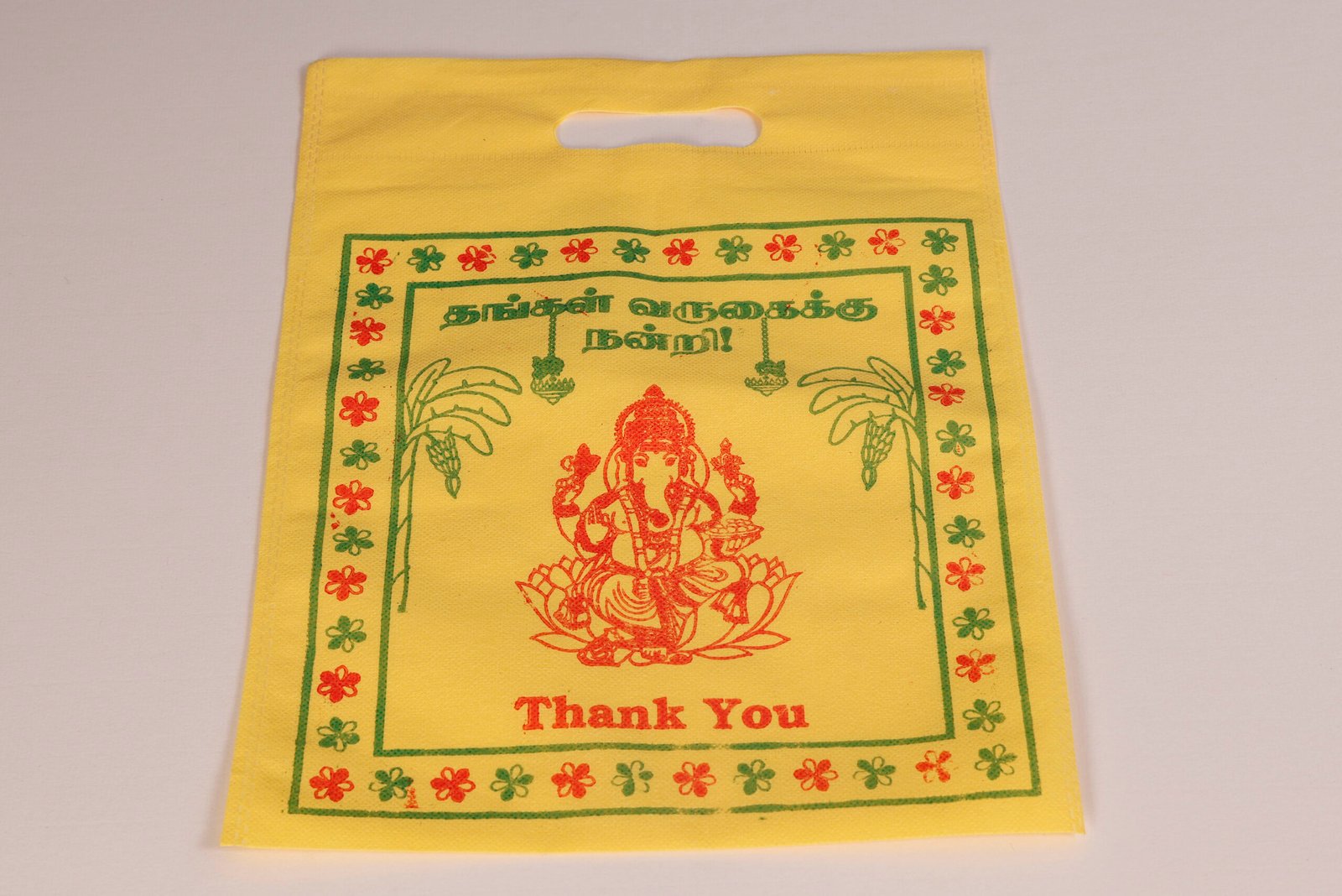 Yellow Cloth Thank You Bag