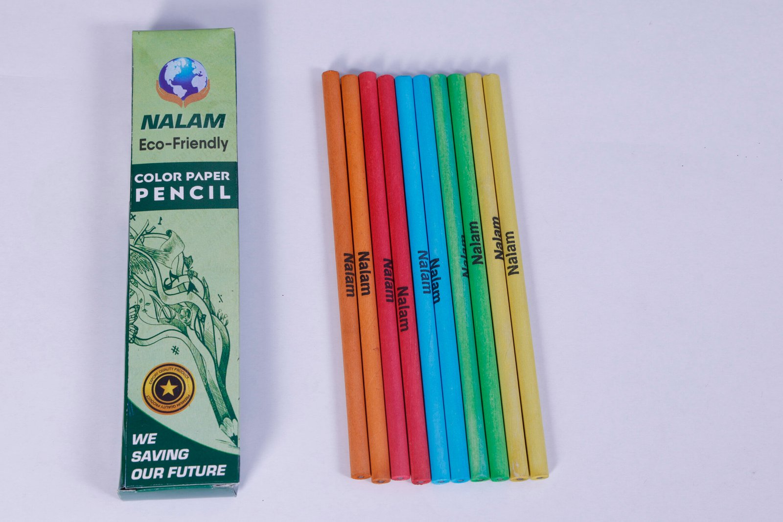 Color Paper Pencil ( Pack Of 10 )