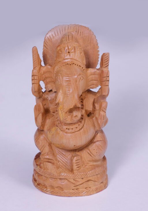 Wooden God Vinayagar Statue