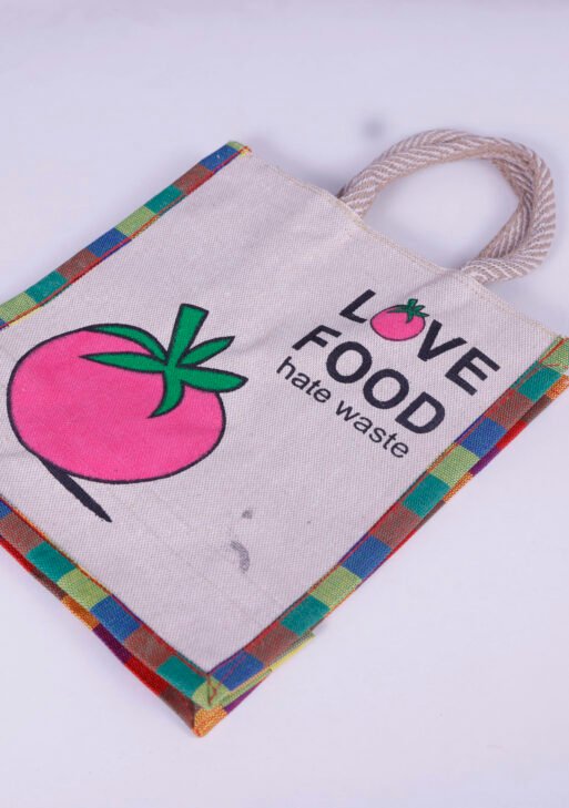 Jute Bag Love Food