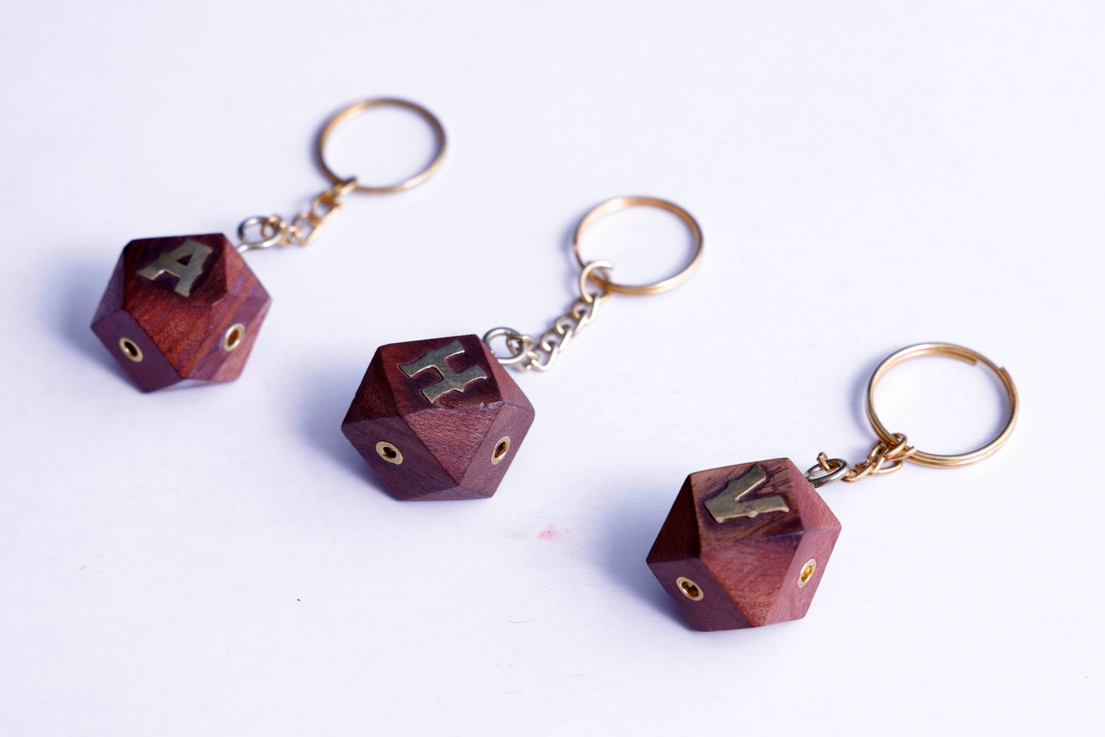 Wooden Diamond Keychain