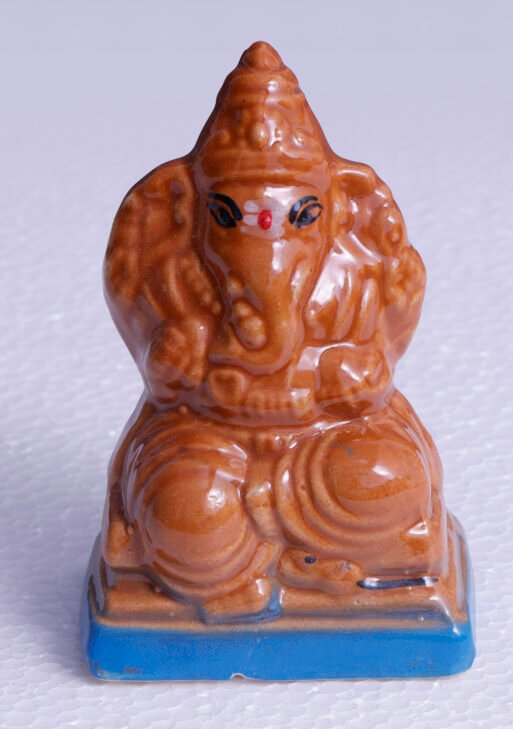 Ceramic Vinayagar Brown Color