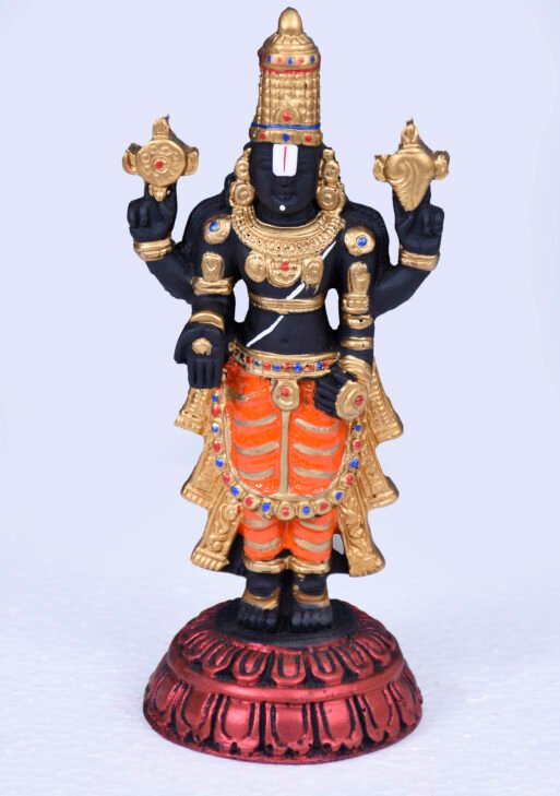STONE PERUMAL LARGE STATUE (ORANGE)