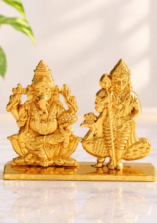 STONE MURUGAN WITH GANESH STATUE