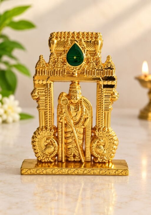 METAL MURUGAN WITH ARCH STATUE