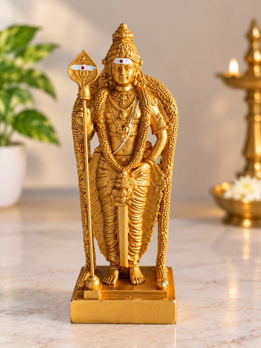 STONE MALESIA MURUGAN MEDIUM STATUE