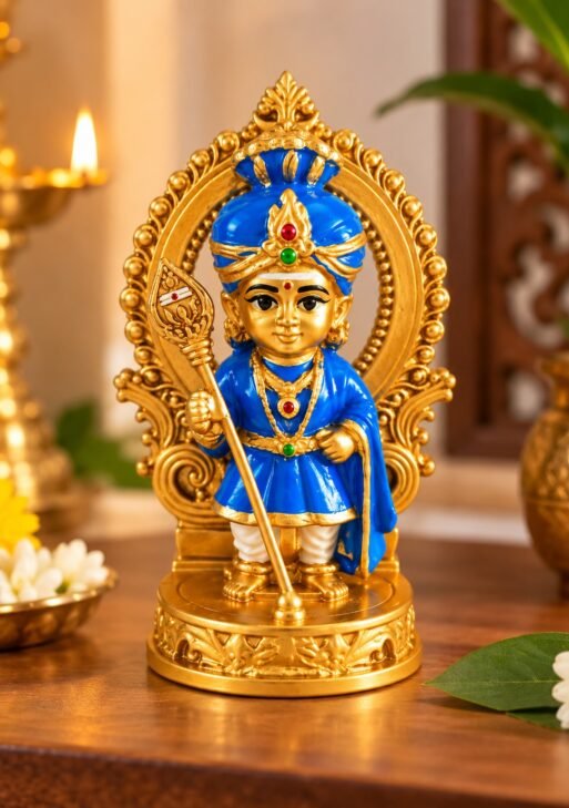 STONE BLUE BABY MURUGAN STATUE