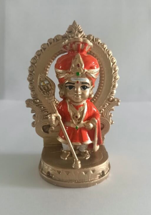 STONE ORANGE BABY MURUGAN STATUE