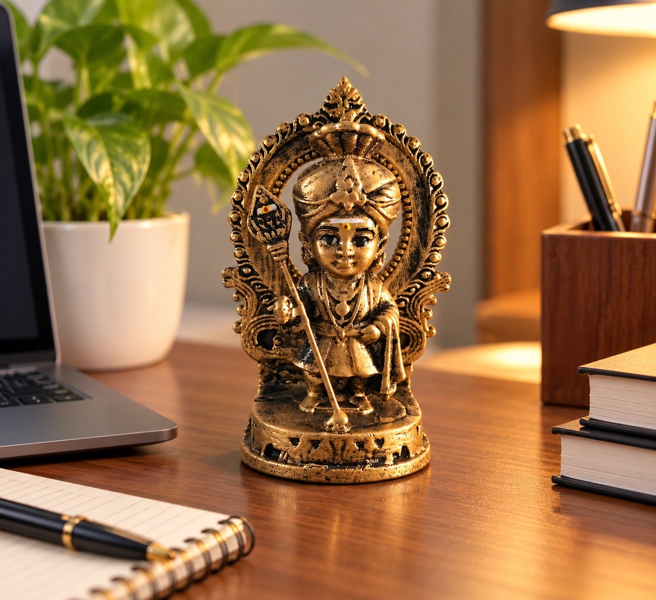 STONE ANTIQUE BABY MURUGAN STATUE