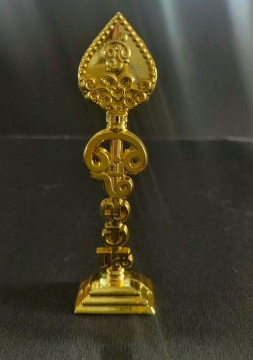 METAL VEL WITH TAMIL OHM MURUGA STATUE