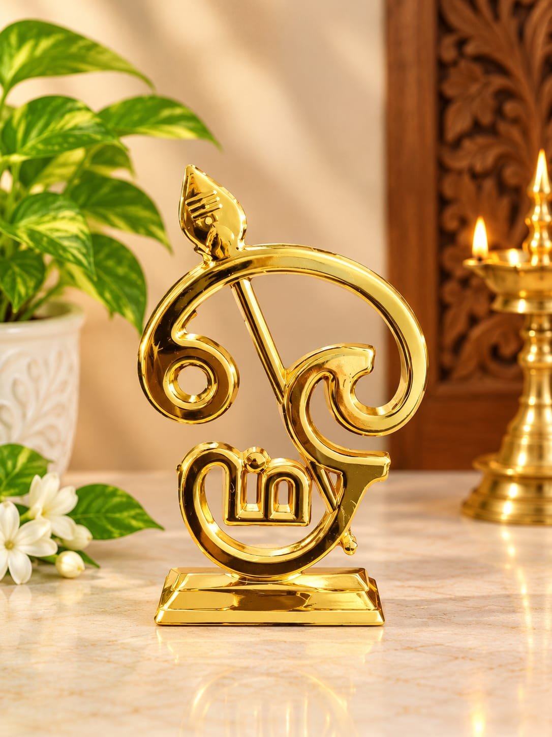 METAL TAMIL OHM STATUE